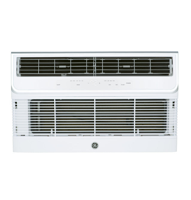 GE AJEQ10DWH Through the Wall Air Conditioner with Electric Heat, 9,800 BTU, 230/208 Volt, EER Rating of 9.5, Electronic Digital Controls with Remote Control, Wall Sleeves Needed for New Installations Sold Separately