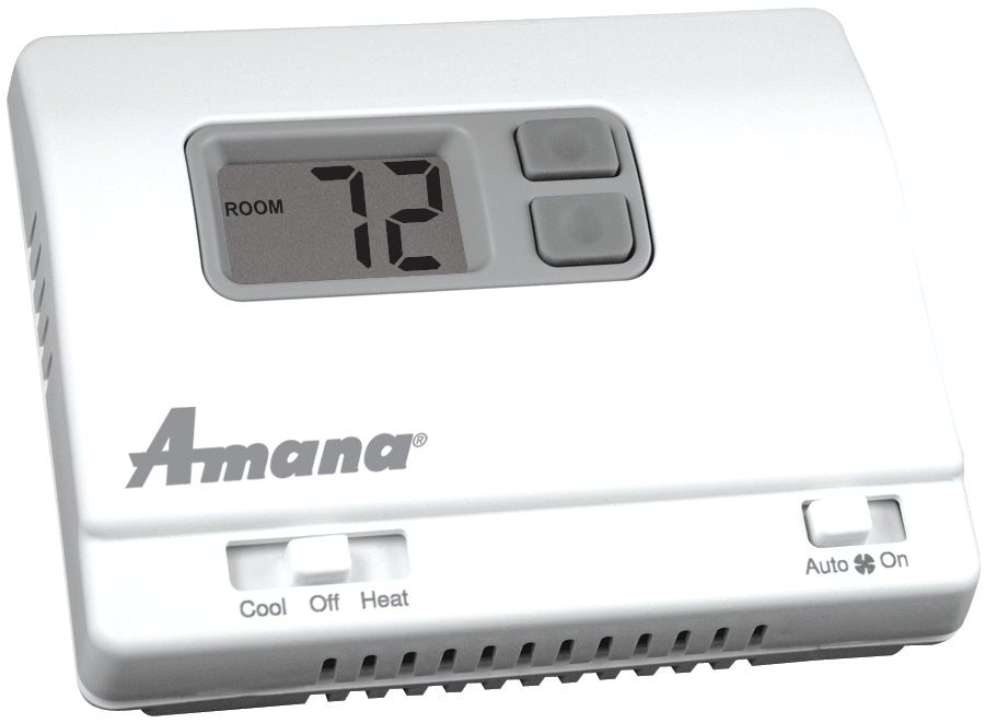 Amana 2246002 PTAC Wall Thermostat Heat Strip Only, Non Programmable, Rectangular Shape, One Stage Heat, One Stage Cool
