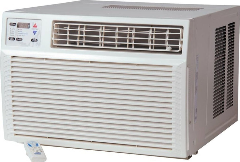Amana AH093G35AX Window Air Conditioner with HEAT PUMP, 9,000 BTU, 230/208 Volt, EER Rating of 9.9, Electronic Control with LED Display and Hand Held IR Remote Control, Window Mount Kit Included