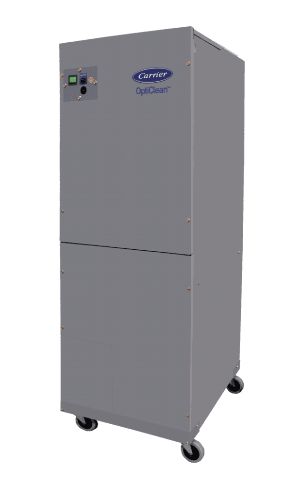 Carrier OptiClean FN1AAF001500 Portable Air Purifier - Dual-Mode Air Scrubber & Negative Air Machine is 99.97% efficient, long-life HEPA filter removes particles as small as 0.3 microns