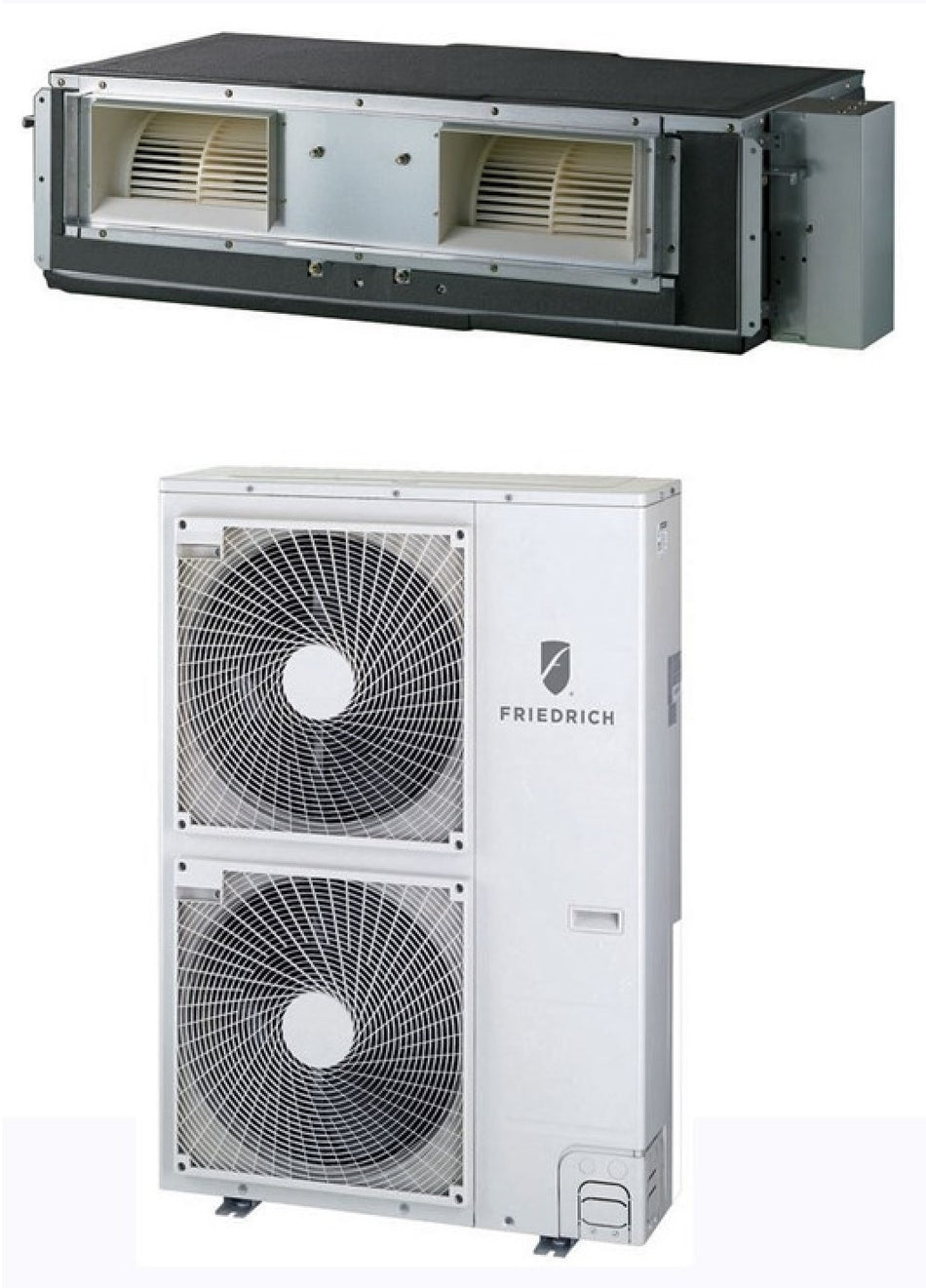 Friedrich Floating Air Pro FPHD363D 36,000 BTU Ducted Mini Split, Single Zone, 230/208 Volt, SEER Rating of 17.6, Concealed Duct System, Inverter Heat Pump, Consists of Indoor Unit with Remote and Inverter Outdoor Condenser
