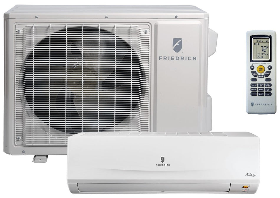 Friedrich FSHW363D 36,000 BTU Ductless Mini Split, Single Zone, 230/208 Volt, SEER Rating of 18.0, Floating Air System, Inverter Heat Pump, Consists of Indoor Unit with Remote and Inverter Outdoor Condenser