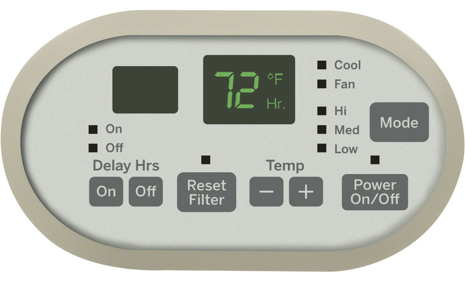 GE AJEQ09DCF Through the Wall Air Conditioner with ELECTRIC HEAT, 9,500 BTU, 230/208 Volt, EER Rating of 9.5, Electronic Digital Controls with Remote Control, Wall Sleeves Needed for New Installations Sold Separately