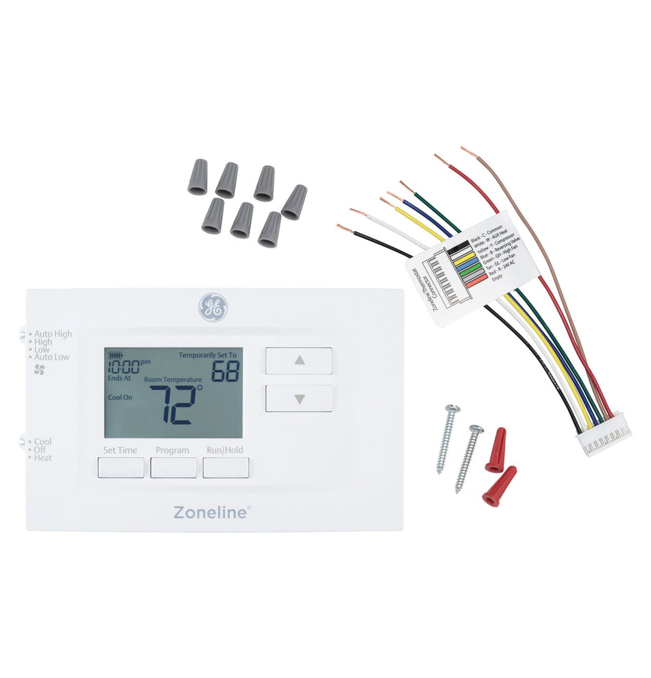 GE RAK149P2A PTAC Heat Pump Programmable Digital Remote Thermostat with Single Stage Cooling and 2 Stage Heating, 6 Wire Thermostat