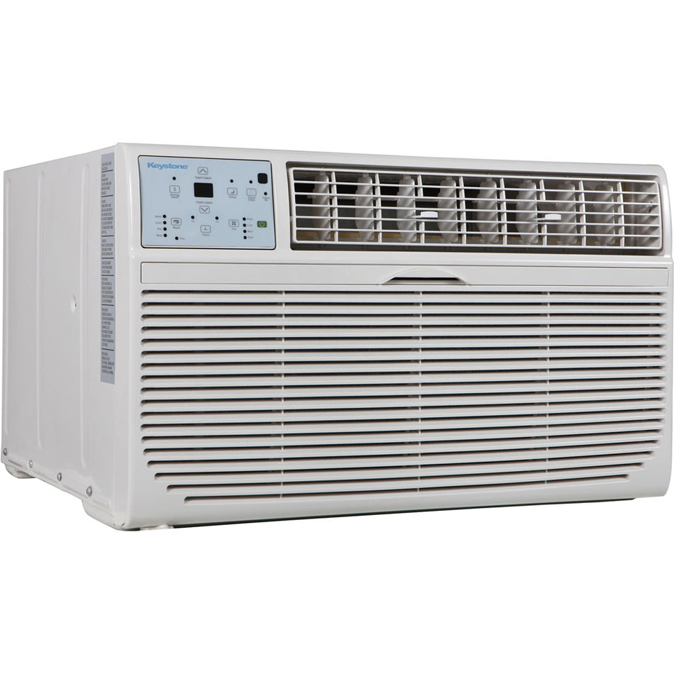 Keystone KSTAT12-2HC 12,000 BTU Through the Wall Air Conditioner with ELECTRIC HEAT, 230/208 Volt, EER Rating of 10.6, Electronic Controls and Remote Control, Wall Sleeves Needed for New Installations Sold Separately
