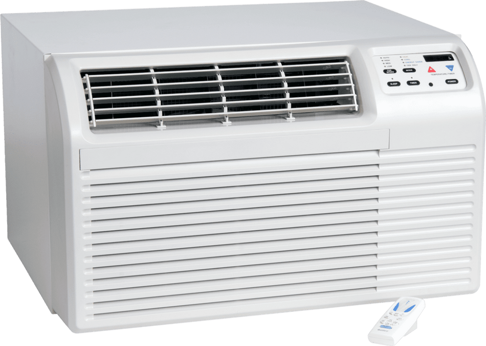 Amana PBH092G12CC Through the Wall Air Conditioner with HEAT PUMP, 9,000 BTU, 115 Volt, EER Rating of 9.8, Digital Controls with Remote Control, Wall Sleeves Needed for New Installations Sold Separately