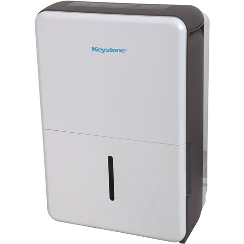 Keystone KSTAD504E 50 Pint Dehumidifier with Electronic Controls, Energy Star, Auto Restart, Continuous Drain Option and 24 Hour Timer