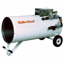 Safe Heat SH-500 Direct Fired Portable Heater, Liquid Propane/Natural Gas, Heating Range Between 100,000