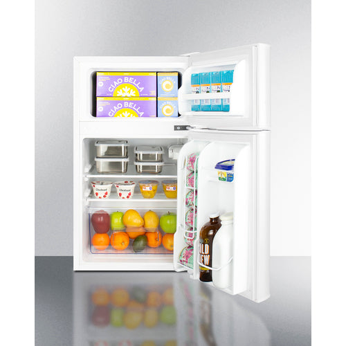 SUMMIT CP34W Compact Two-Door Refrigerator-Freezer