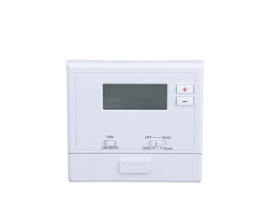 VIVE TP-N-621 Heat Pump Digital Residential Thermostat, 2 Heat, 1 Cool Battery or Hardwire Non-programmable